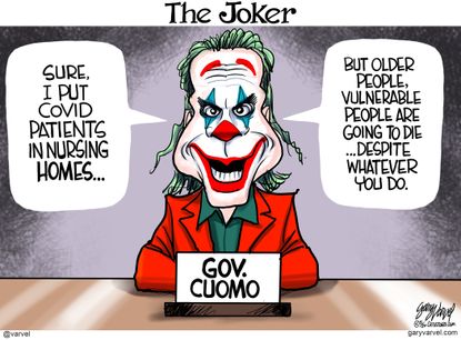 Political Cartoon U.S. Andrew Cuomo nursing homes coronavirus joker