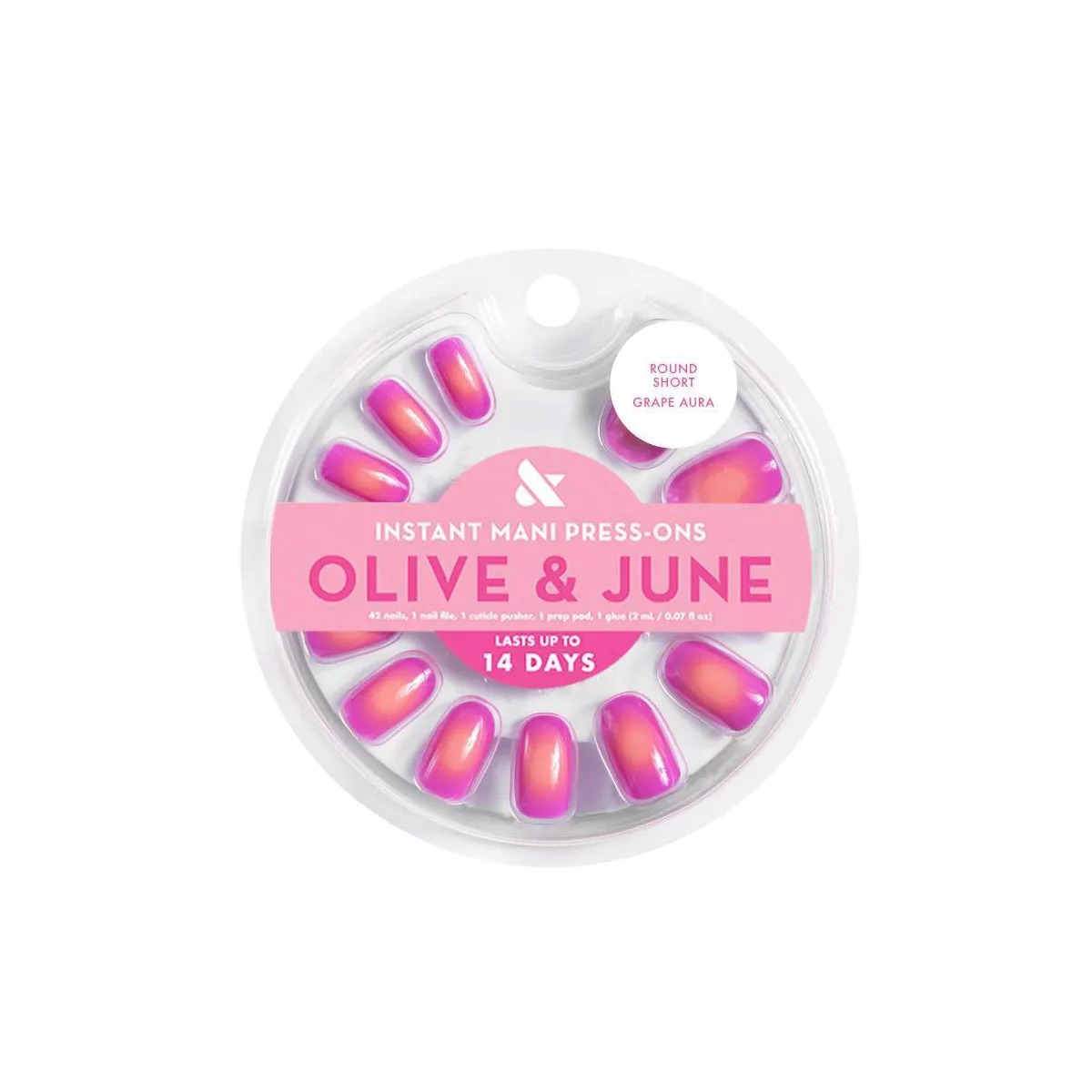 pink aura nails