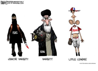 Obama cartoon World Iran ISIS