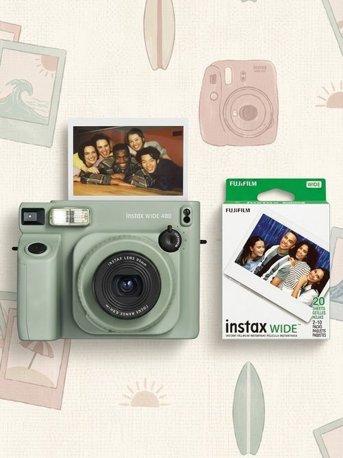 Instax Wide 400 Instant Camera Bundle - Green