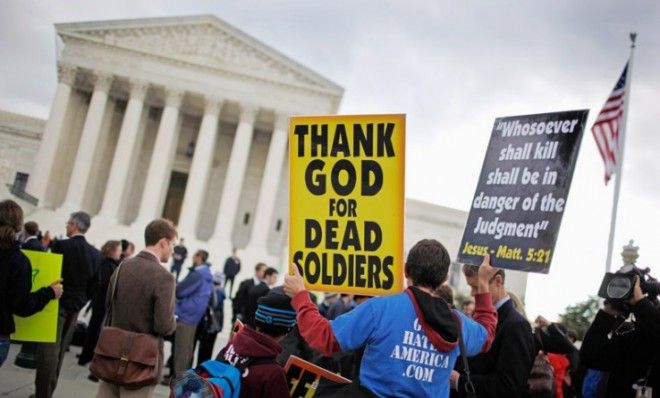 Westboro Baptist Church protesters