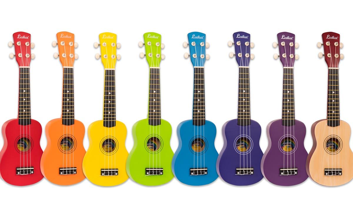 Laka Rainbow ukuleles 