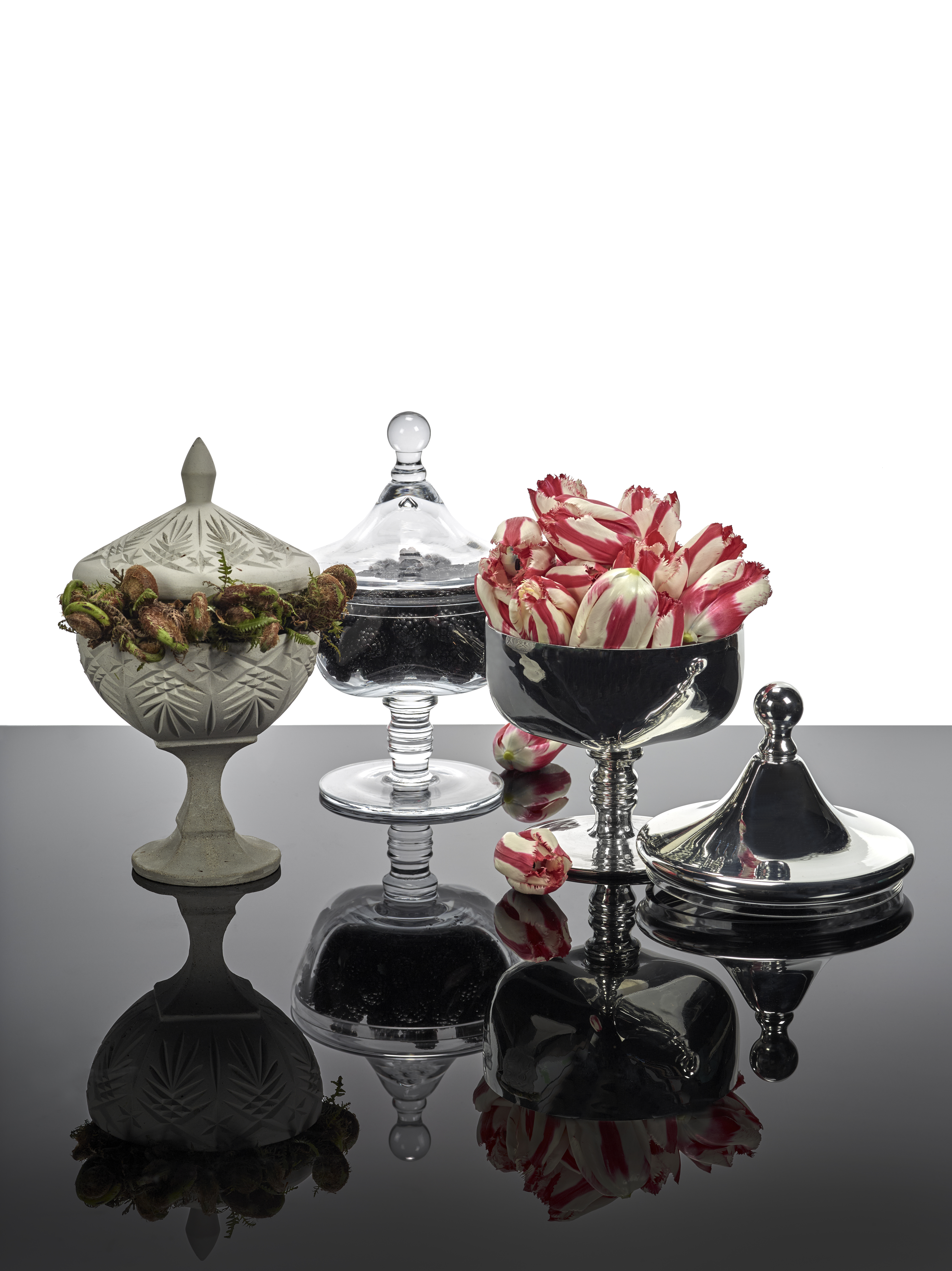 Kris Van Assche designed glass vases for Serax