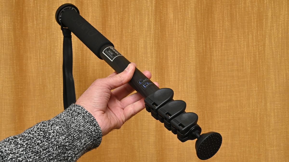 Monopod Benro Adventure MAD38C En Fibre De Carbone - 8 Sections - Noir - Léger Et Stable Pour Appareils Photo Et Vidéo