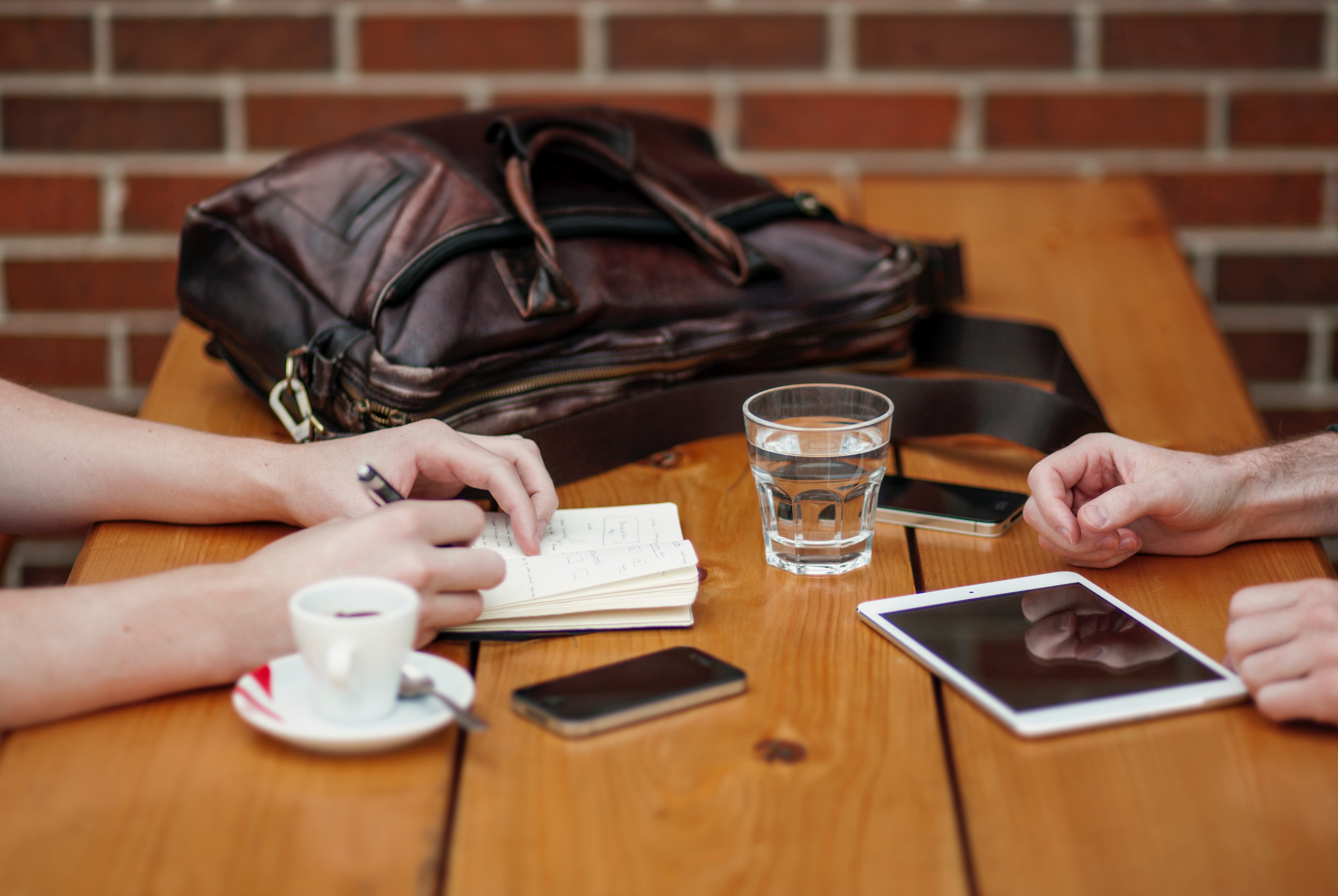 Bringing something to a meeting for your client to take away with them can help ingrain your pitch in their memory