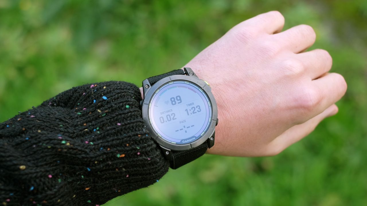 Garmin Enduro 2 being tested by Live Science contributor Andrew Williams