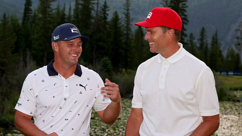 WATCH: Bryson DeChambeau And Tom Brady Drive Par-4 Green 