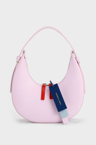 Best Crescent Shaped Bags: Charles & Keith Cockade Crescent Hobo Bag