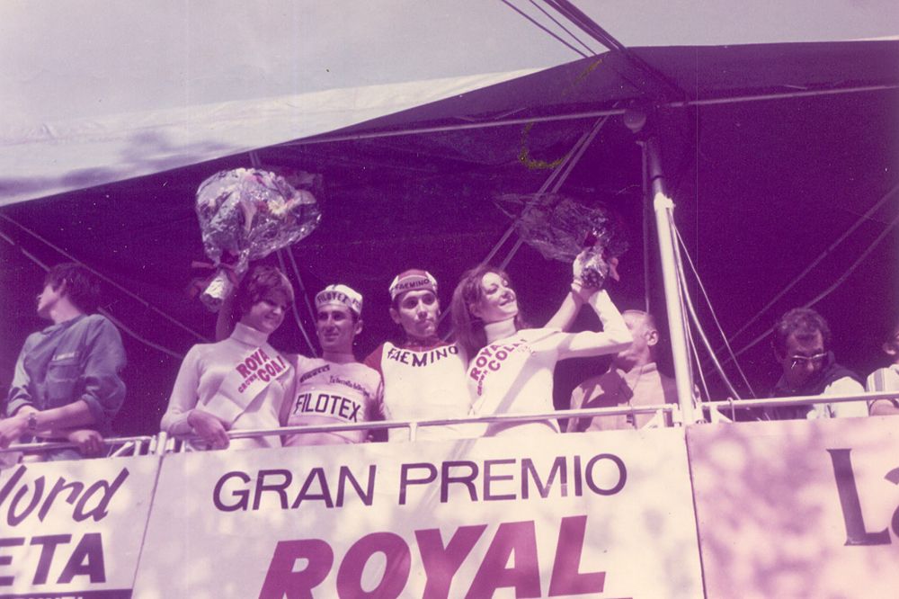 1970, Giro d'Italia, stage 02 Eddy Merckx and Franco Bitossi