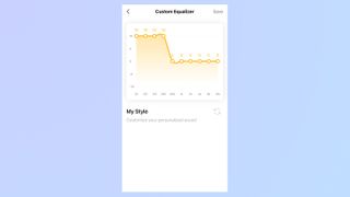 Screenshot from the EarFun app EQ settings.