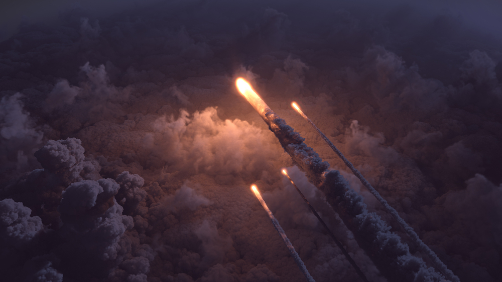 An artist's impression of a fireball meteor burning up in Earth's atmosphere.