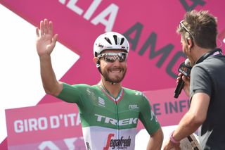 Giacomo Nizzolo (Trek-Segafredo) waves to the tifosi