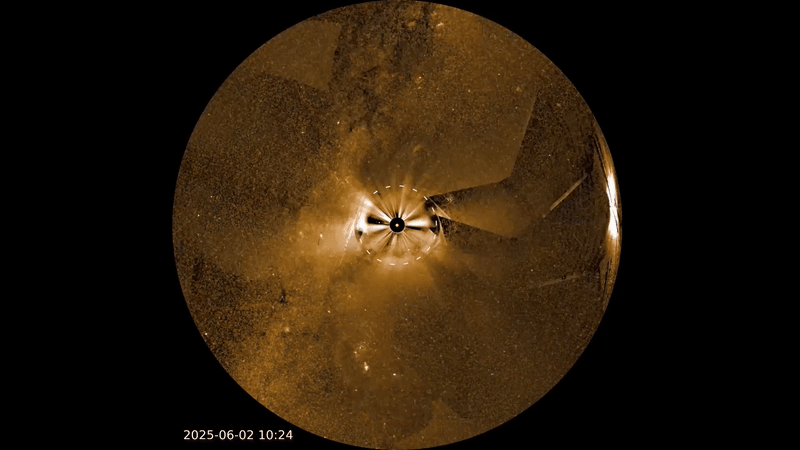 first images released from NASA's PUNCH spacecraft as it watches colossal solar storm eruptions from the sun.
