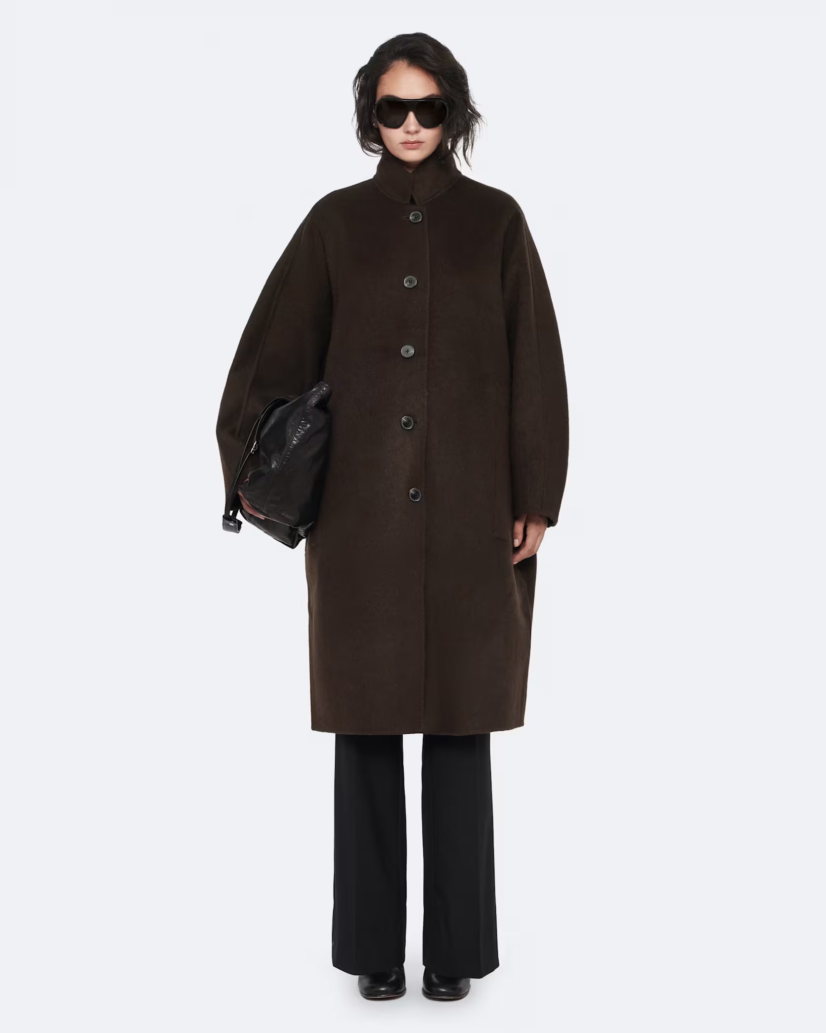 Effie Wool-Blend Cocoon Coat