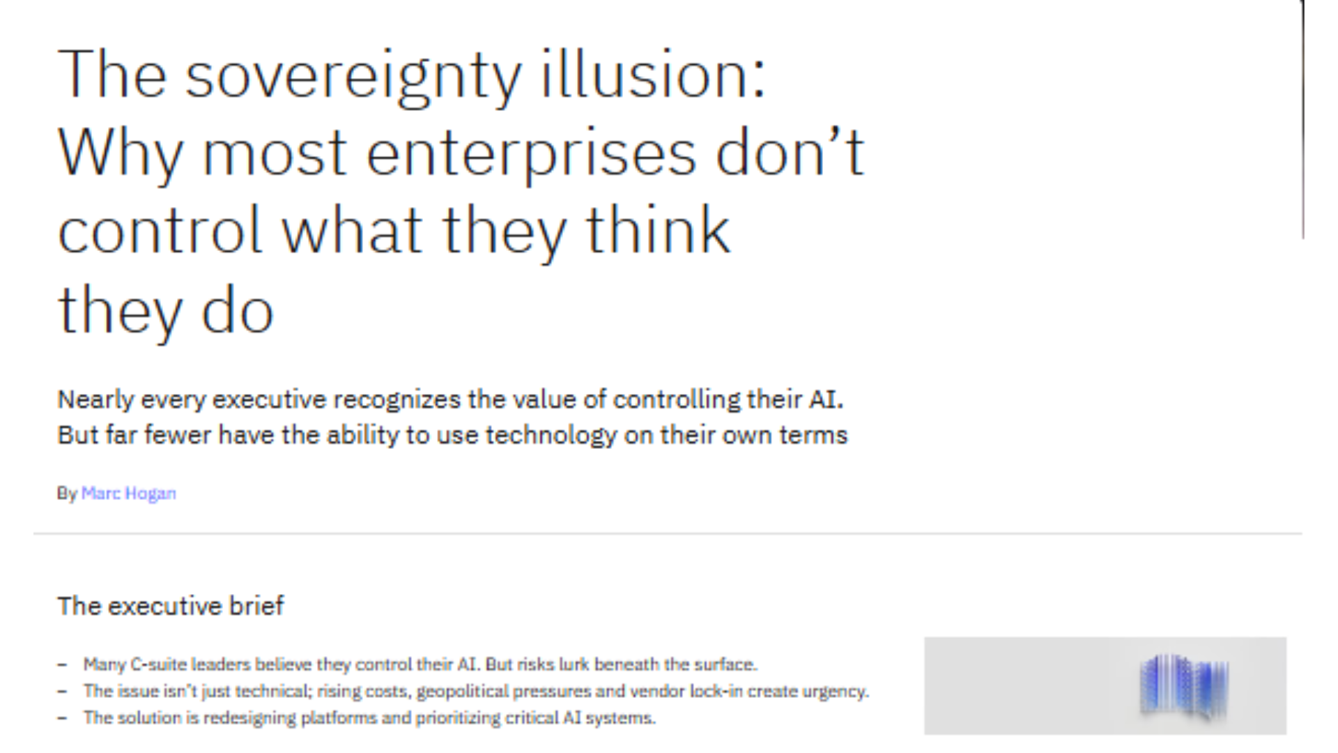 The sovereignty illusion: Why most enterprises don't control what they think they do