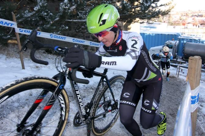 Kaitlin Antonneau on the first lap.