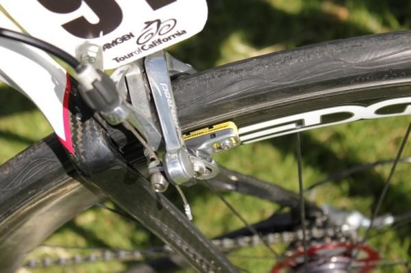 SRAM's SwissStop pads offer consistent braking on most carbon wheels.