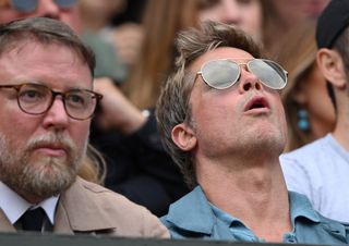 Brad Pitt and Guy Ritchie at Wimbledon