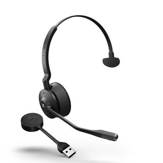 The Jabra Engage 55 headset, one-ear model, in all black.