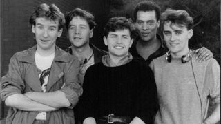 Simple Minds pop group at Sydney Airport today.The invasion begins...arriving in Sydney today were Simple Minds. January 25, 1984