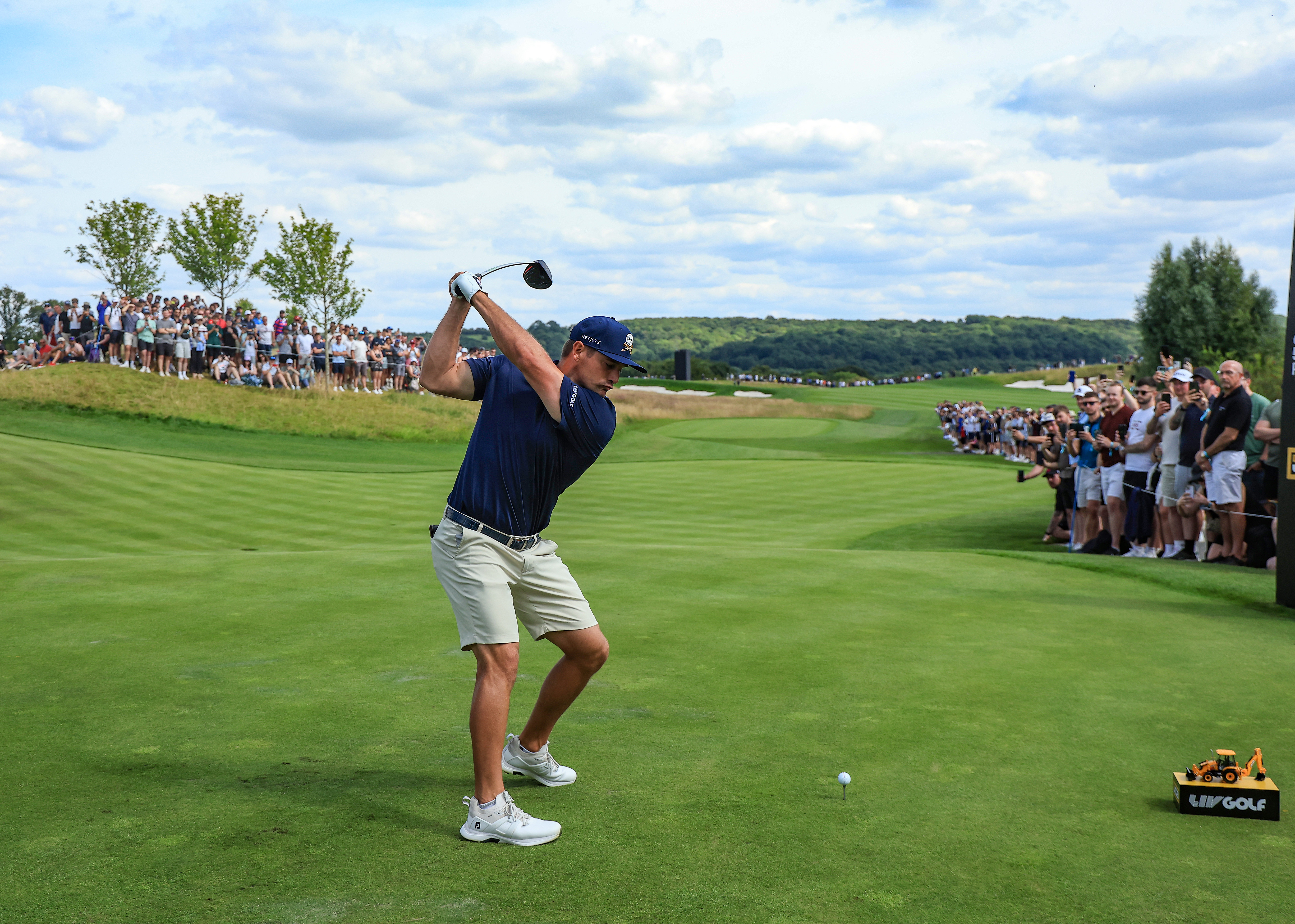Bryson DeChambeau at the 2024 LIV Golf UK at JCB Golf & Country Club