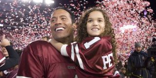 Dwayne Johnson and Madison Pettis in The Game Plan