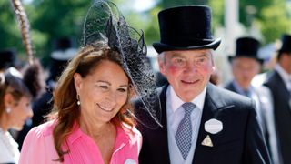 Carole Middleton and Michael Middleton attend day 1 of Royal Ascot at Ascot Racecourse on June 14, 2022 in Ascot, England.