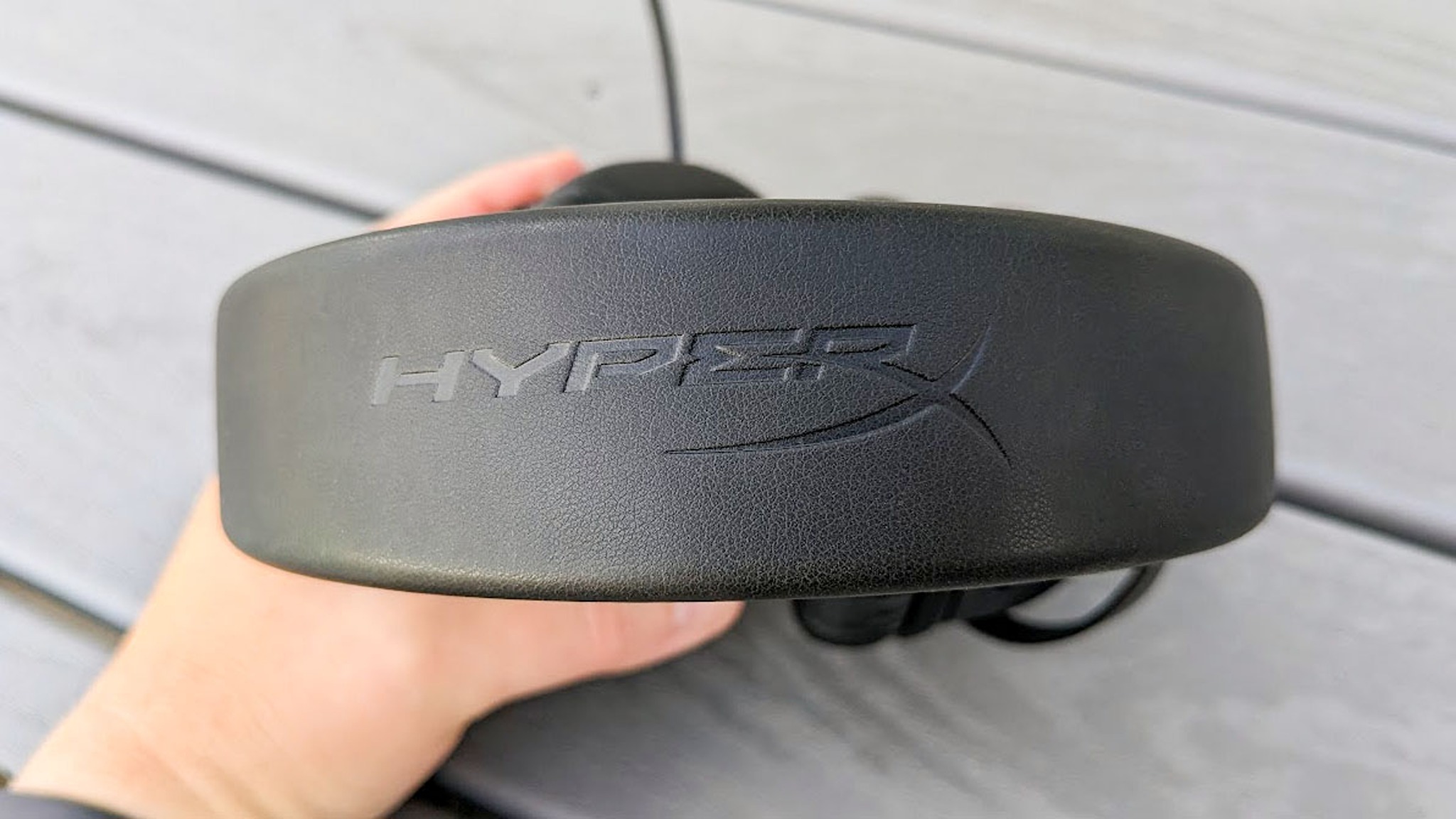Photograph of the HyperX Cloud III Wired Gaming Headset&#039;s headband