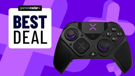 Victrix Pro BFG deal image with a "best deal" stamp and a purple gamesradar background