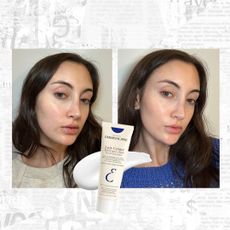 Pictures of Alyssa Brascia before and after using the Embryolisse Lait-Crème Rétinol-Like Cream.