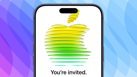 Apple event 2026 on an iphone with a multi-colored background