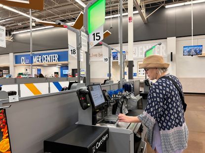 Lots of Self-Checkout Registers