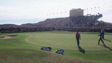 Ian Baker on the putting green at the 120th Open Championship in 1991 at Royal Birkdale