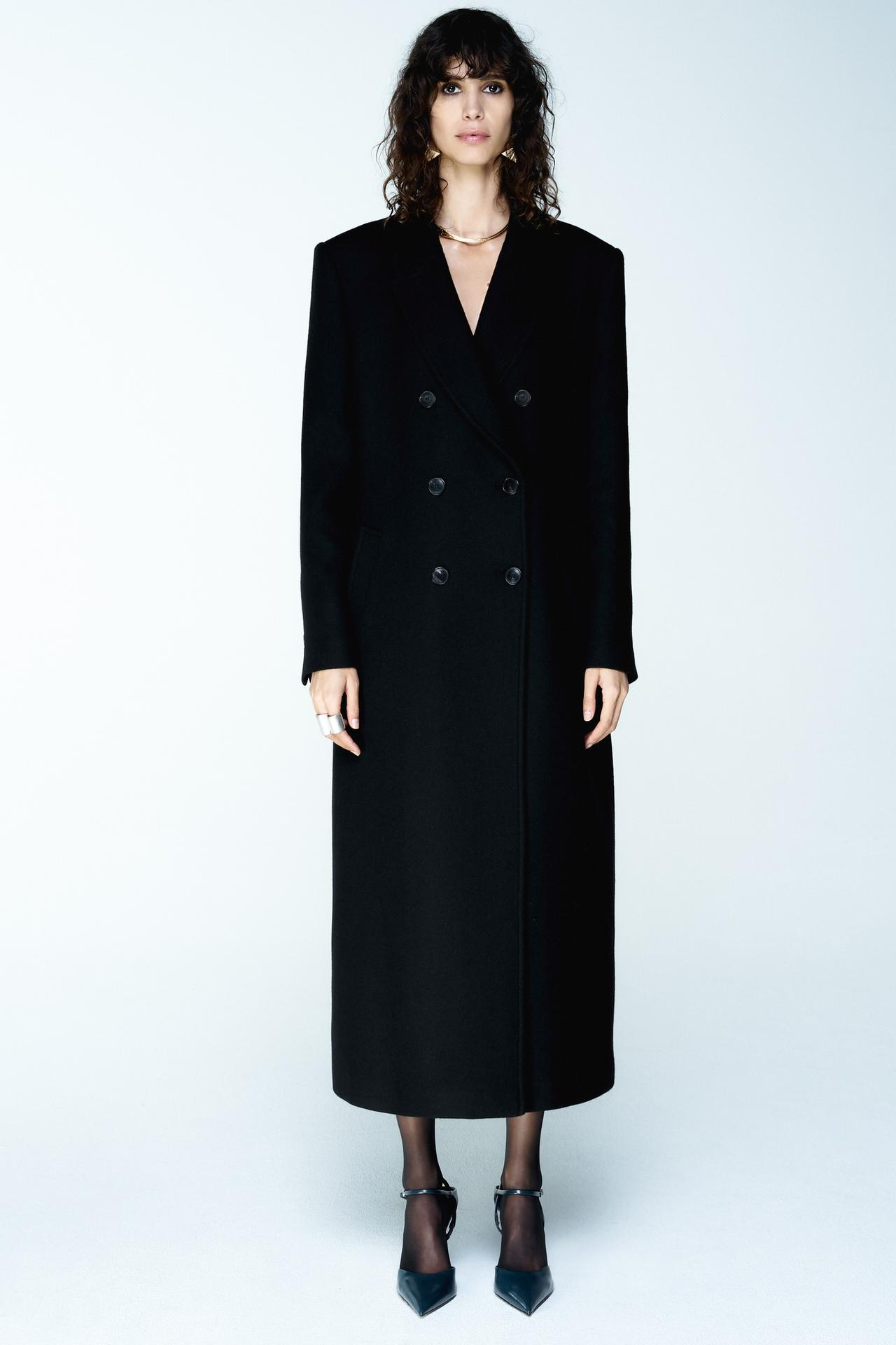ZARA, Double-Breasted Long Coat