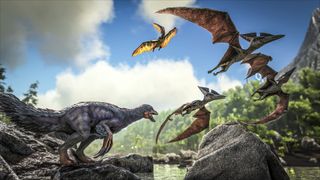 Ark: Survival Evolved cheats: several pterrordons fly in the sky