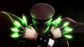 Raidou holding cylinders in Raidou Remastered: The Mystery of the Soulless Army