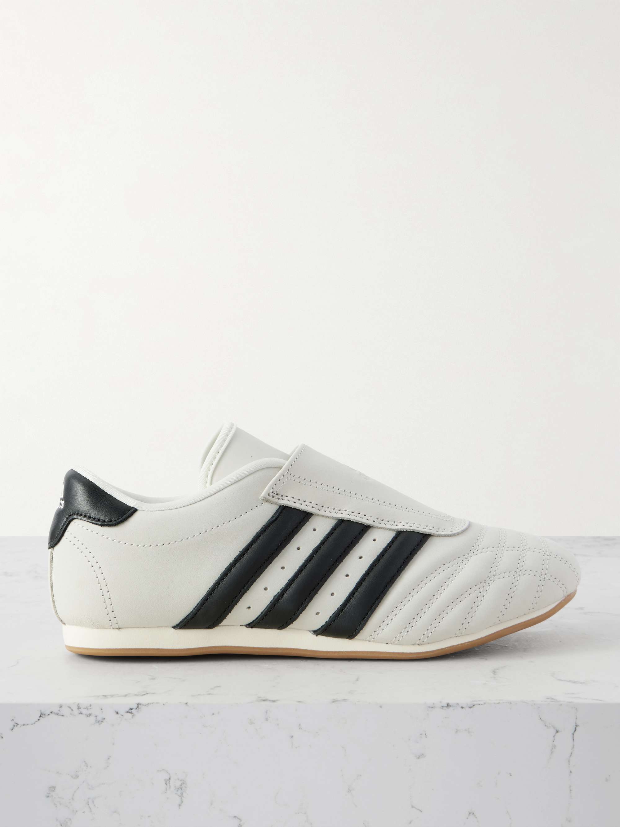 Taekwondo Striped Leather Sneakers