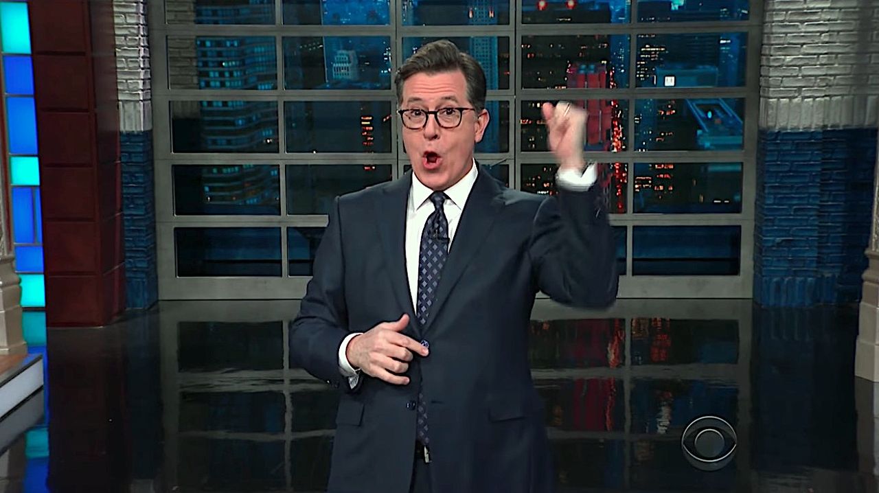 Stephen Colbert recaps Trump rally in Moon Township