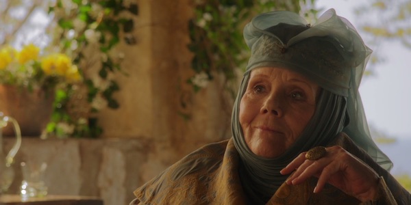 Olenna speaking with Varys