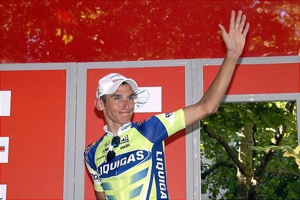 Roman Kreuziger (Liquigas) takes the stage.
