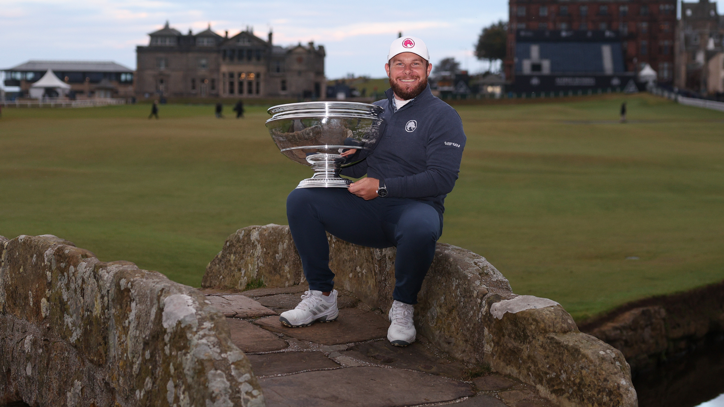 Tyrrell Hatton with the Alfred Dunhill Links Championship trophy