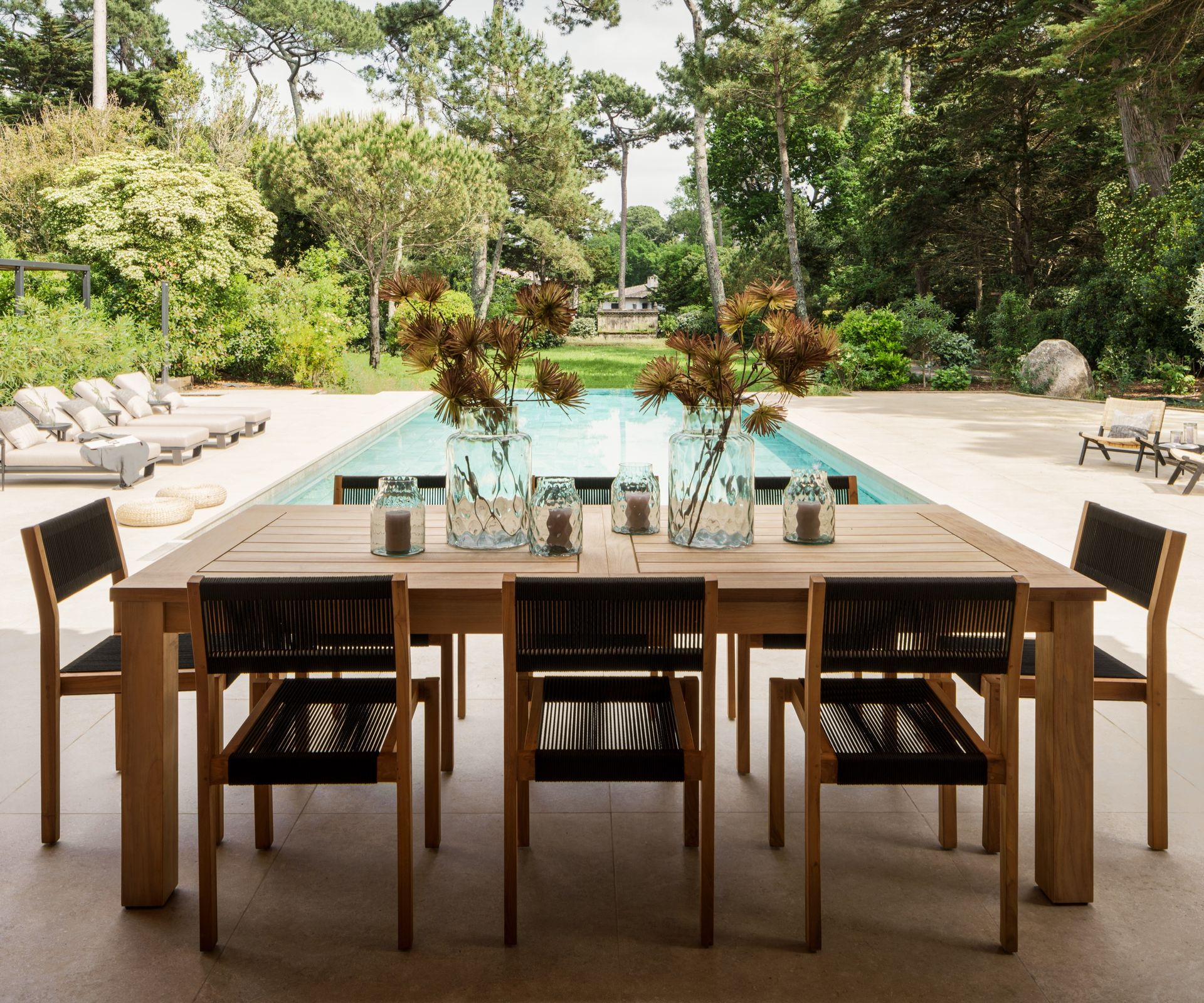 swimming pool in beach house in France