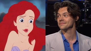 From left to right: Ariel in The Little Mermaid and Harry Styles on SNL.