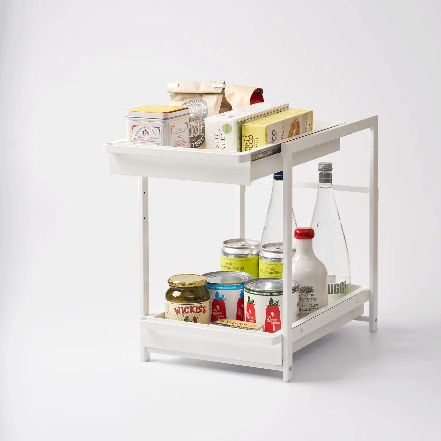 Yamazaki Home, Two-Tier Pull-Out Shelf - Steel