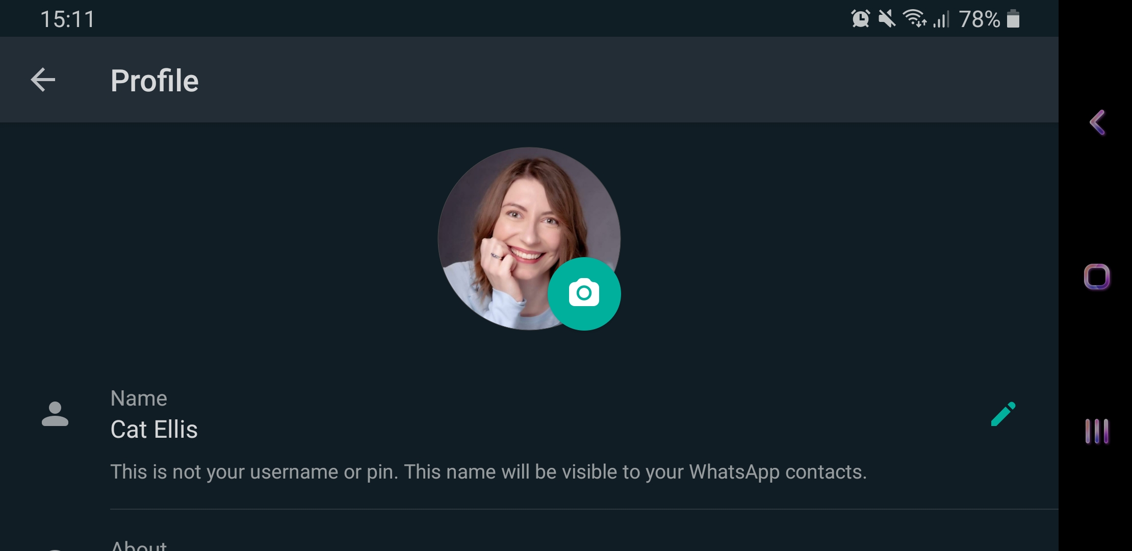 WhatsApp profile