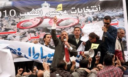 Members of the Muslim Brotherhood rallied with other Egyptian opposition groups in Cairo last December. 