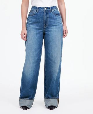 Madewell, gebogene Super-Wide-Jeans in Fannin-Waschung