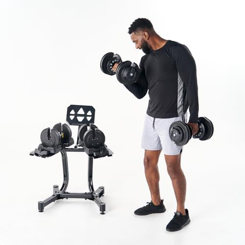 Echelon Adjustable Dumbbells 7&ndash;52.5lb With Stand