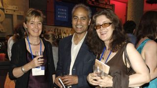 George Alagiah, his wife Francis and Jane Ashley (daughter of Laura Ashley)