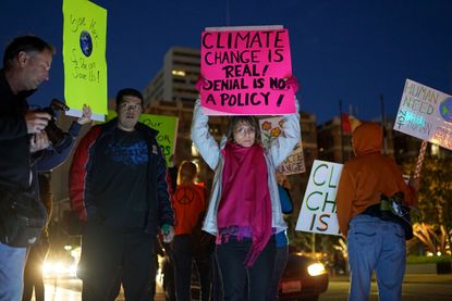 Climate protesters in California